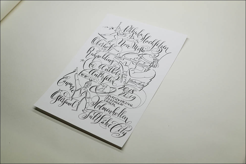 Biathlon T-Shirt SketChalligraphy. Lenskiy.org