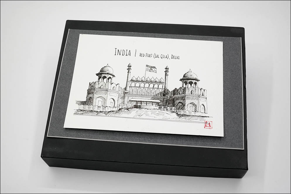 India Sights Postcards. Red Fort in Old Delhi. Lenskiy.org